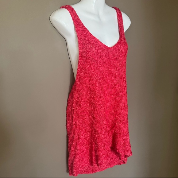 Free People Red Knit Tank Top - Picture 3 of 5